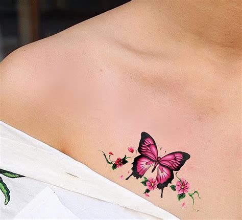 butterfly sternum tattoo|unique sternum tattoo.